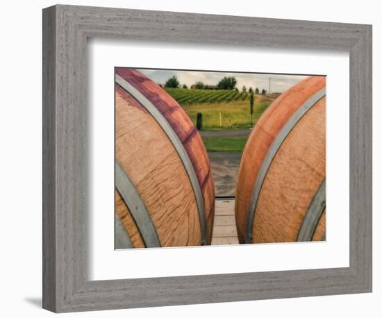 Barrels in Walla Walla Wine Country, Walla Walla, Washington, USA-Richard Duval-Framed Photographic Print