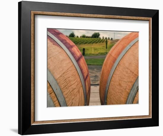 Barrels in Walla Walla Wine Country, Walla Walla, Washington, USA-Richard Duval-Framed Photographic Print