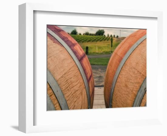 Barrels in Walla Walla Wine Country, Walla Walla, Washington, USA-Richard Duval-Framed Photographic Print