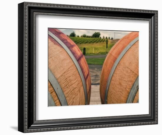 Barrels in Walla Walla Wine Country, Walla Walla, Washington, USA-Richard Duval-Framed Photographic Print