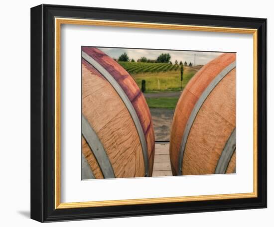 Barrels in Walla Walla Wine Country, Walla Walla, Washington, USA-Richard Duval-Framed Photographic Print