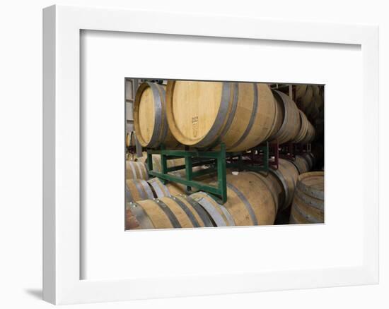 Barrels in winery, Newport Beach, Orange County, California, USA-Panoramic Images-Framed Photographic Print