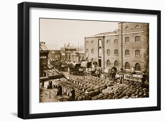 Barrels of Molasses in the West India Docks-English Photographer-Framed Giclee Print