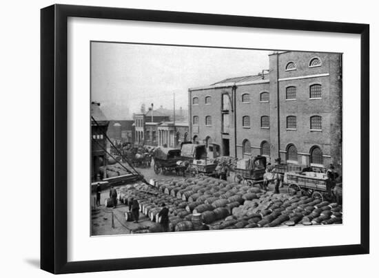 Barrels of Molasses, West India Docks, London, 1926-1927-Langfier-Framed Giclee Print