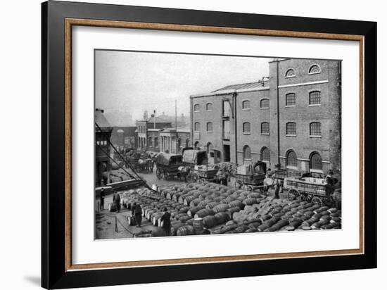 Barrels of Molasses, West India Docks, London, 1926-1927-Langfier-Framed Giclee Print