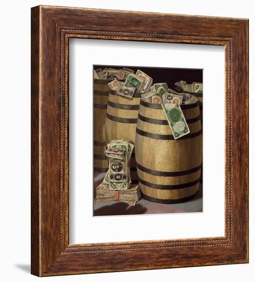 Barrels of Money-Victor Dubreuil-Framed Premium Giclee Print