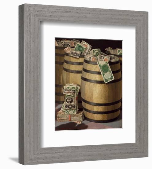 Barrels of Money-Victor Dubreuil-Framed Premium Giclee Print