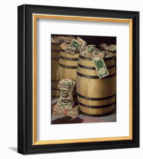 Barrels of Money-Victor Dubreuil-Framed Premium Giclee Print