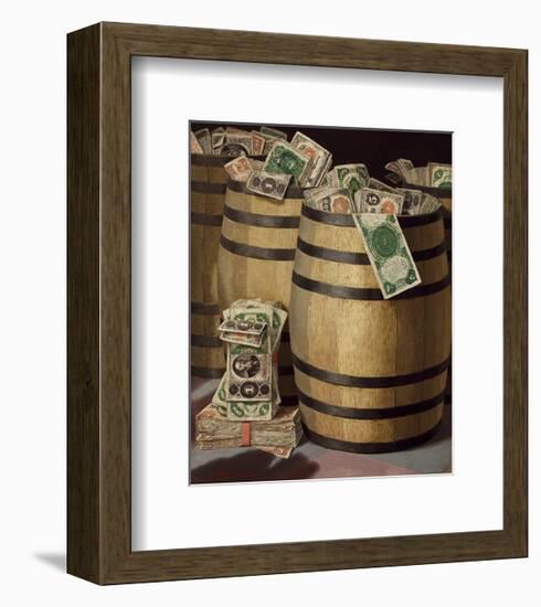 Barrels of Money-Victor Dubreuil-Framed Premium Giclee Print