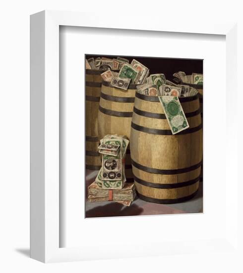 Barrels of Money-Victor Dubreuil-Framed Premium Giclee Print