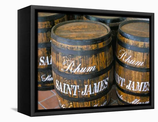 Barrels of Rum, French Antilles, West Indies, Central America-Bruno Barbier-Framed Premier Image Canvas