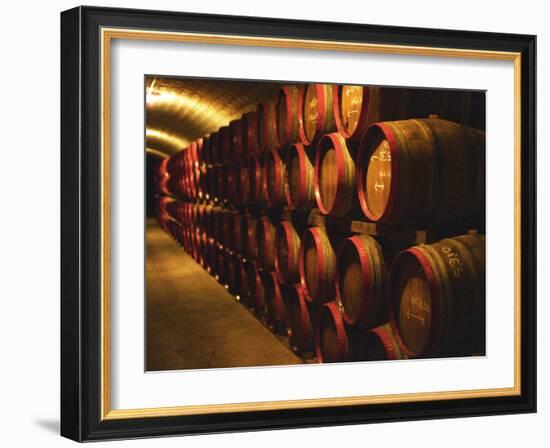 Barrels of Tokaj Wine in Disznoko Cellars, Hungary-Per Karlsson-Framed Photographic Print