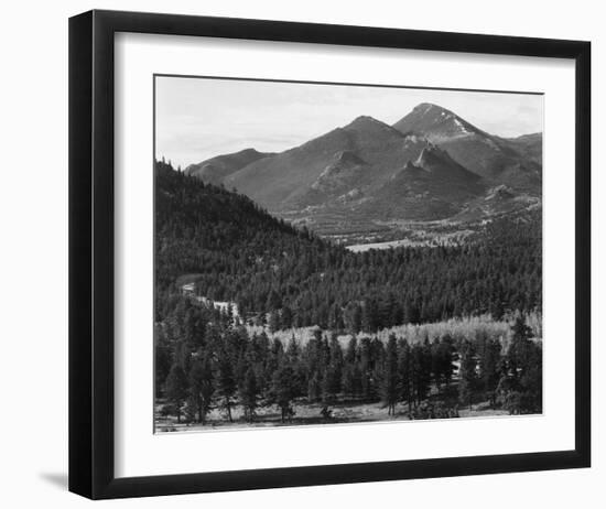 Barren mountains, Rocky Mountain National Park, Colorado, ca. 1941-1942-Ansel Adams-Framed Art Print