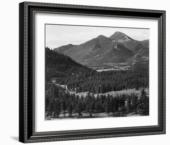 Barren mountains, Rocky Mountain National Park, Colorado, ca. 1941-1942-Ansel Adams-Framed Art Print