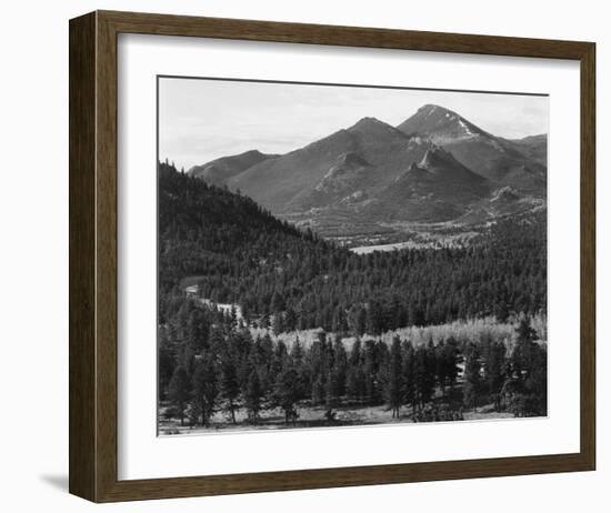 Barren mountains, Rocky Mountain National Park, Colorado, ca. 1941-1942-Ansel Adams-Framed Art Print