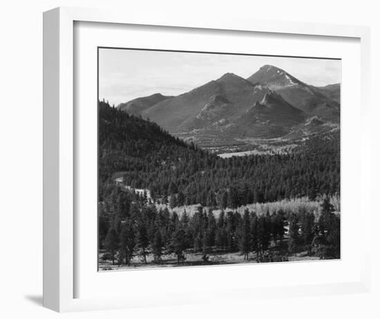 Barren mountains, Rocky Mountain National Park, Colorado, ca. 1941-1942-Ansel Adams-Framed Art Print