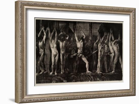 Barricade, 1918-George Wesley Bellows-Framed Giclee Print