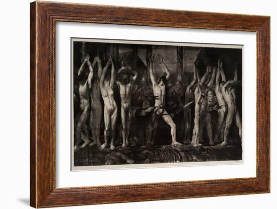 Barricade, 1918-George Wesley Bellows-Framed Giclee Print