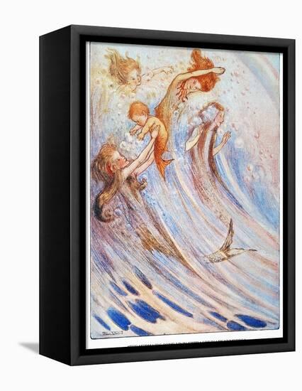 Barrie: Peter Pan-Flora White-Framed Premier Image Canvas