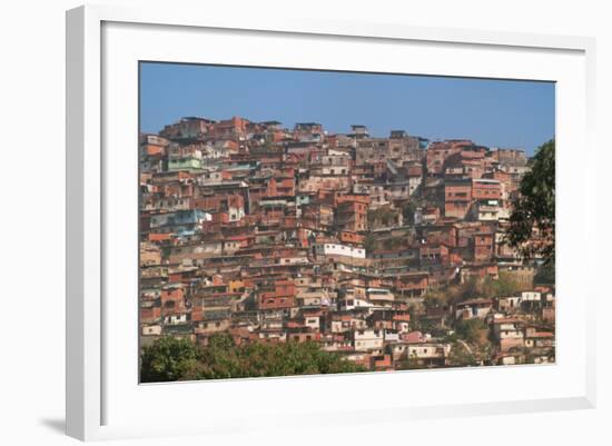 Barrios, Slums of Caracas on the Hillside, Caracas, Venezuela-Keren Su-Framed Photographic Print