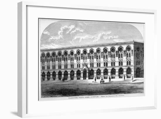 Barrow and Brother's Leather Warehouse in Weston Street, Bermondsey, London, 1875-null-Framed Giclee Print