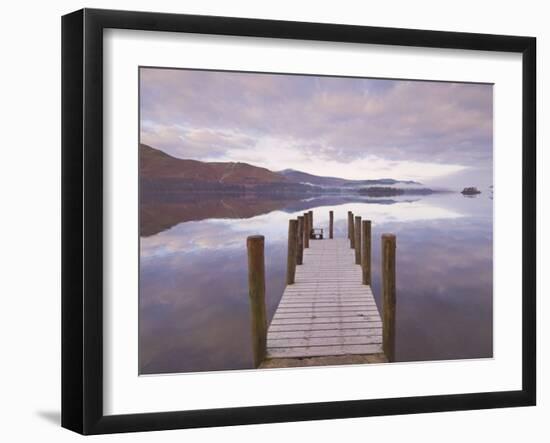 Barrow Bay Landing Stage, Derwent Water, Lake District, Cumbria, England, UK-Neale Clarke-Framed Photographic Print
