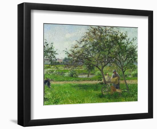 Barrow in the Orchard, circa 1881-Camille Pissarro-Framed Giclee Print