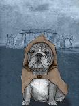 French Bulldog with Arc de Triomphe-Barruf-Framed Stretched Canvas