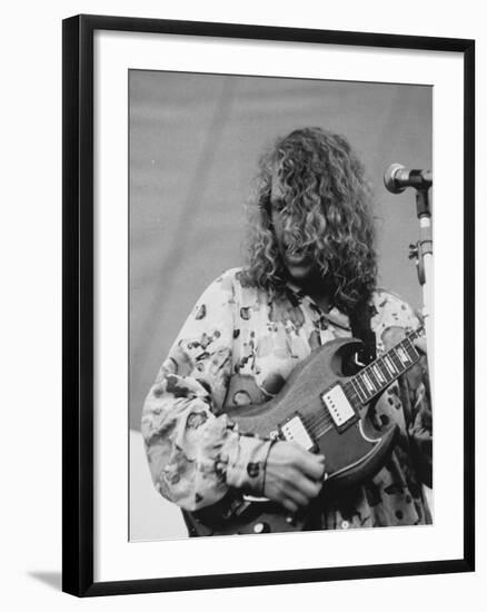 Barry Melton of Country Joe and the Fish Performing at Woodstock Music Festival-null-Framed Premium Photographic Print
