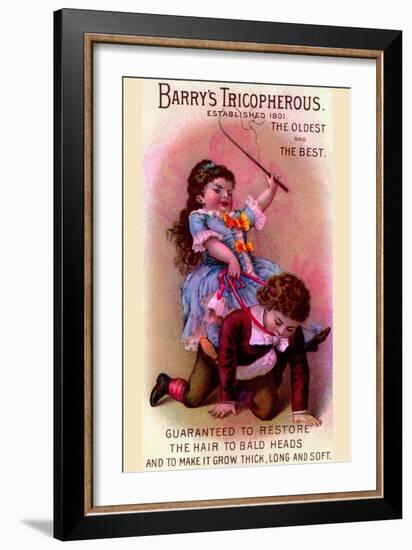 Barry's Tricopherous - the Riding Game-null-Framed Art Print