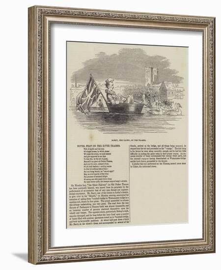 Barry, the Clown, on the Thames-null-Framed Giclee Print