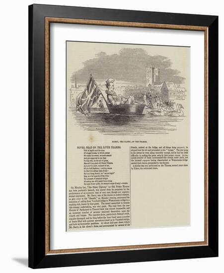 Barry, the Clown, on the Thames-null-Framed Giclee Print