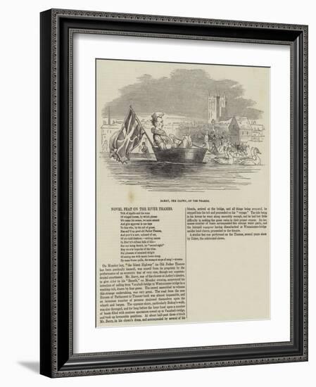 Barry, the Clown, on the Thames-null-Framed Giclee Print