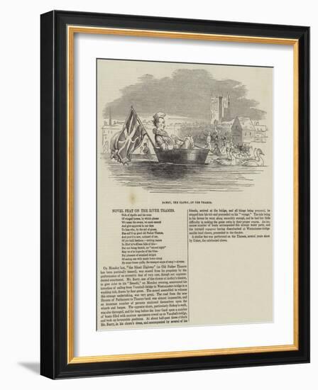 Barry, the Clown, on the Thames-null-Framed Giclee Print