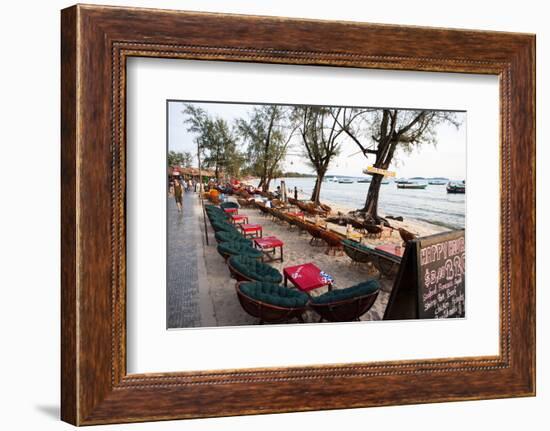 Bars and Restaurants Along Serendipity Beach, Sihanoukville, Cambodia-Micah Wright-Framed Photographic Print