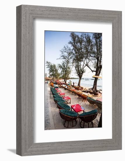 Bars and Restaurants Along Serendipity Beach, Sihanoukville, Cambodia-Micah Wright-Framed Photographic Print