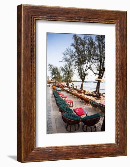 Bars and Restaurants Along Serendipity Beach, Sihanoukville, Cambodia-Micah Wright-Framed Photographic Print