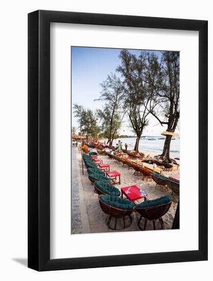 Bars and Restaurants Along Serendipity Beach, Sihanoukville, Cambodia-Micah Wright-Framed Photographic Print