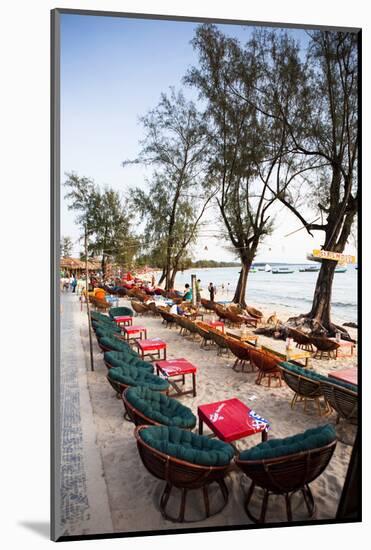 Bars and Restaurants Along Serendipity Beach, Sihanoukville, Cambodia-Micah Wright-Mounted Photographic Print