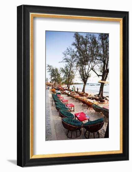 Bars and Restaurants Along Serendipity Beach, Sihanoukville, Cambodia-Micah Wright-Framed Photographic Print