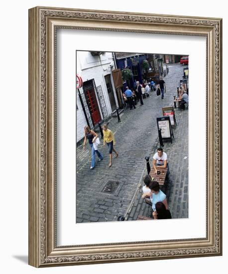 Bars and Restaurants in Ashton Lane, West End Area, Glasgow, Scotland, United Kingdom-Yadid Levy-Framed Photographic Print