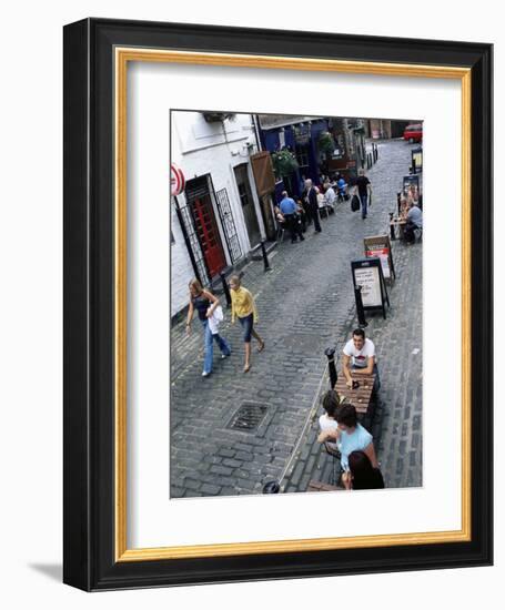 Bars and Restaurants in Ashton Lane, West End Area, Glasgow, Scotland, United Kingdom-Yadid Levy-Framed Photographic Print