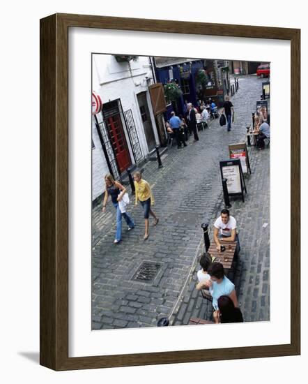 Bars and Restaurants in Ashton Lane, West End Area, Glasgow, Scotland, United Kingdom-Yadid Levy-Framed Photographic Print