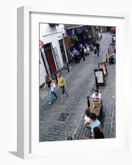 Bars and Restaurants in Ashton Lane, West End Area, Glasgow, Scotland, United Kingdom-Yadid Levy-Framed Photographic Print