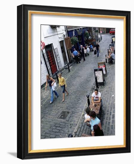 Bars and Restaurants in Ashton Lane, West End Area, Glasgow, Scotland, United Kingdom-Yadid Levy-Framed Photographic Print