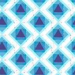Grunge Colorful Abstract Geometric Seamless Pattern. Vector-BarsRsind-Laminated Art Print