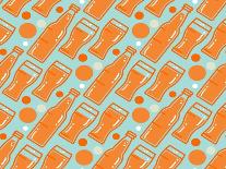 Oktoberfest Seamless Pattern. Beer Festival Background for Wallpaper, Wrap, Poster and Print, T-Shi-BarsRsind-Art Print