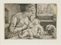 Mother and Child with Skull and Hourglass, C. 1528-1530-Barthel Beham-Giclee Print