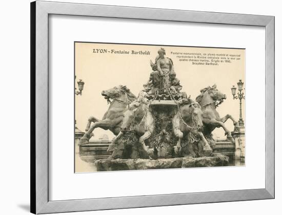 Bartholdi Fountain, Lyon, France-null-Framed Art Print