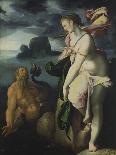 Glaucus and Scylla,lesser sea-god and former fisherman, falls in love with Scylla.-Bartholomaeus Spranger-Giclee Print